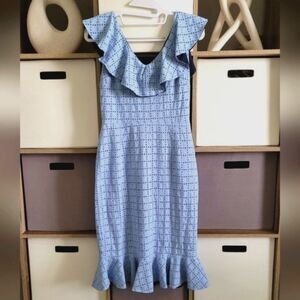 Camilyn Beth Blue Ruffle Dress Size 6